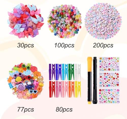 JOICEE 80PCS Wooden Cheer Pins Spirit Clips with Accessories