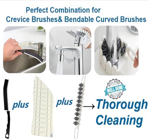3 Pcs Hard Bristle Crevice Cleaning Brush Set