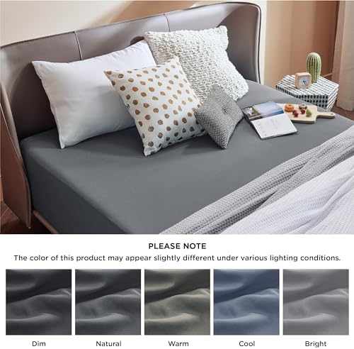 Bedsure Queen Fitted Sheet - Ultra Soft Microfiber Deep Pocket Fade Resistant