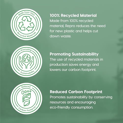 IRIS USA 6 Gallon Trash Can 3-Pack Navy Eco Friendly