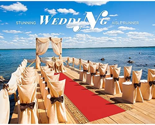 EZLucky Red Carpet Runner 26X30 ft Hollywood Red