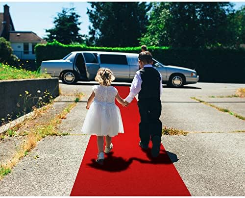 EZLucky Red Carpet Runner 26X30 ft Hollywood Red