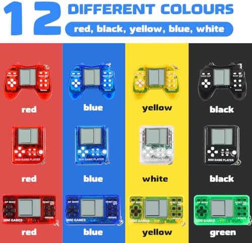 Gorkue 12Pcs Video Game Party Favors Keychain Set