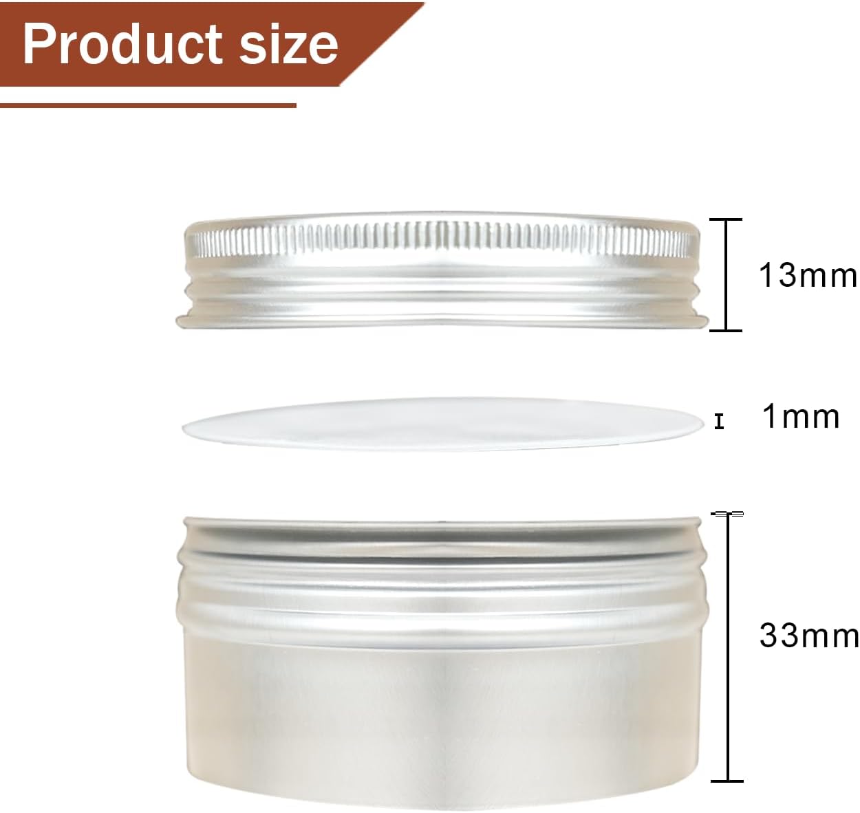 3 oz Aluminum Tin Cans 20 Pack with Lids and Labels