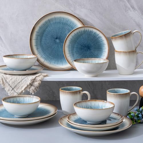 Whitepeony 16 Piece Stoneware Dinnerware Set