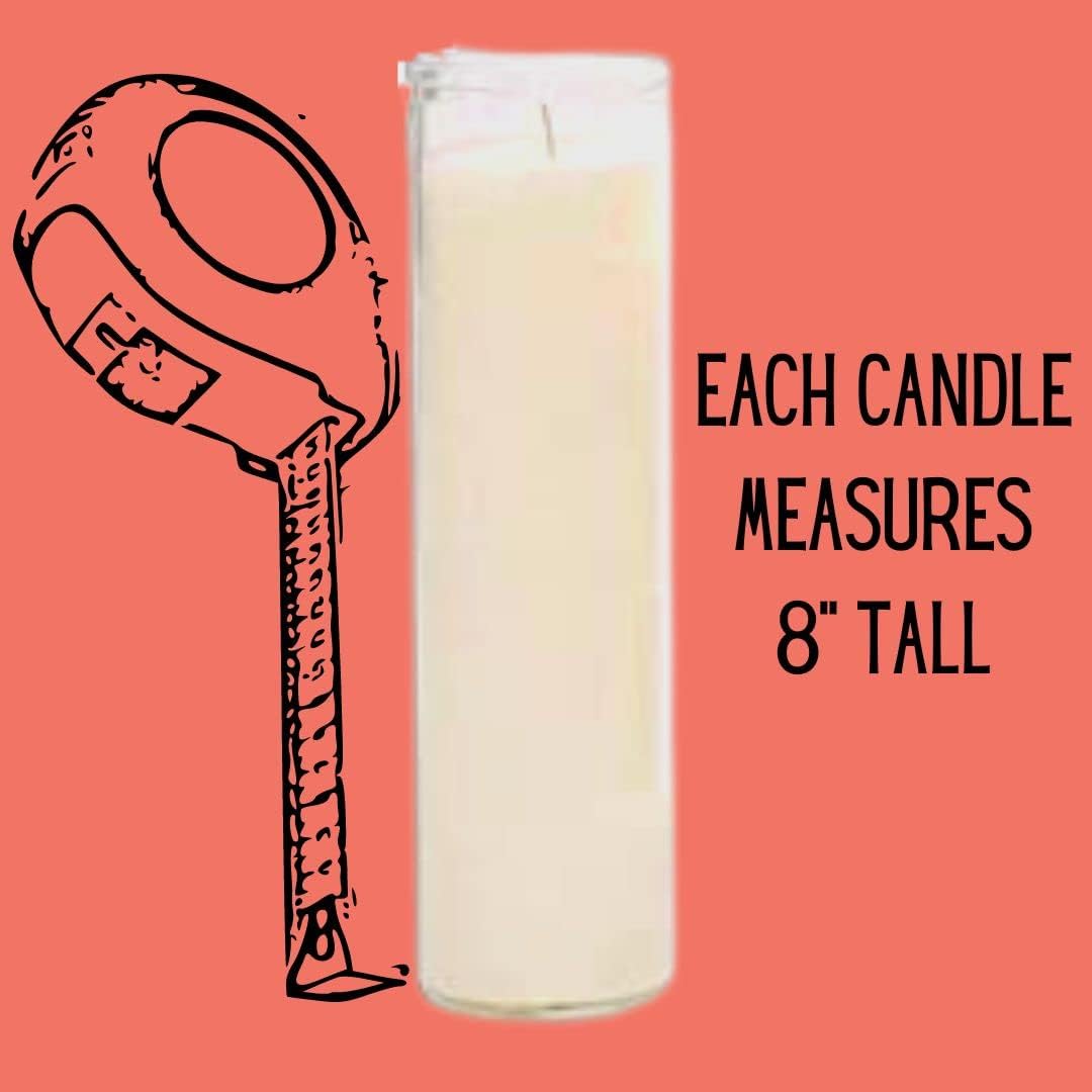 Brilux Glass Assorted Religious Candles White Case of 12