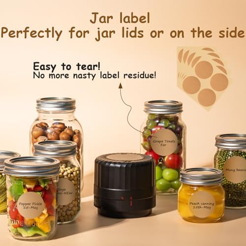 HTPOW Fully Automatic Mason Jar Vacuum Sealer Kit