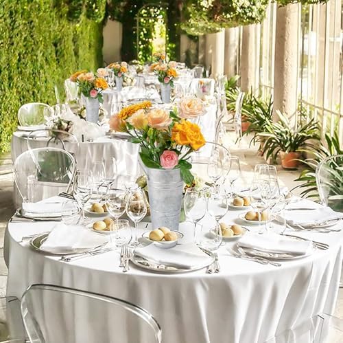 8pcs 10 Inch Silver Galvanized Flower Bucket Set