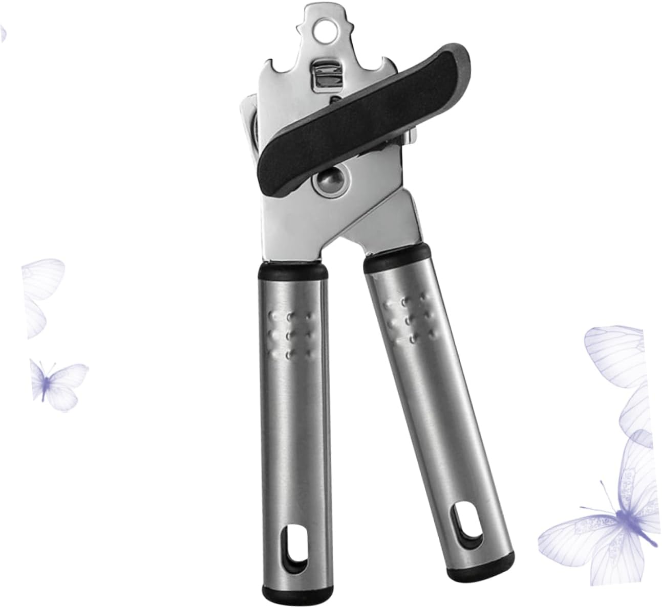DECHOUS Manual Can Opener with Lid Lifter and Anti-Slip Grips