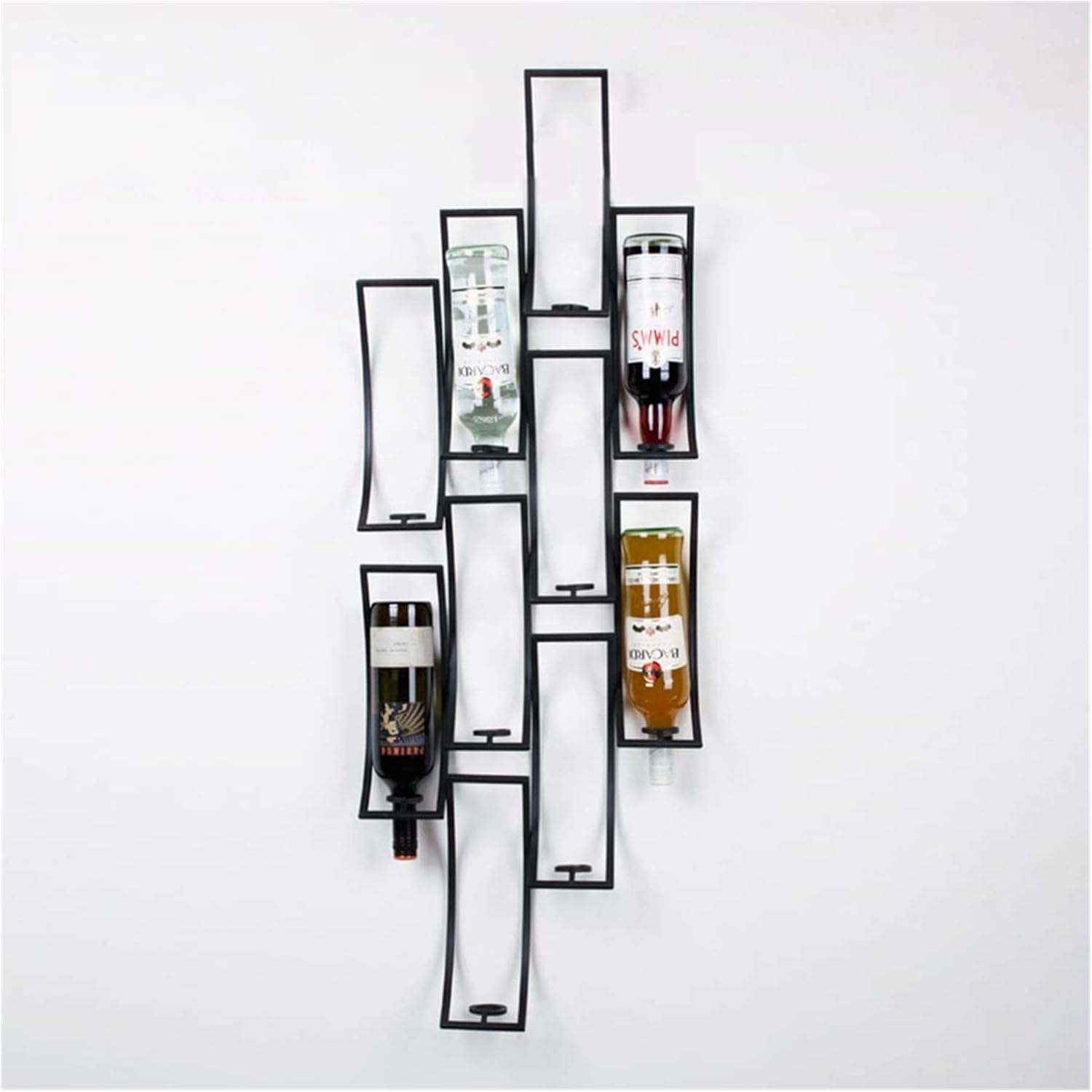 ALDEPO Wall Mounted Wine Rack 10 Bottles Metal Hold