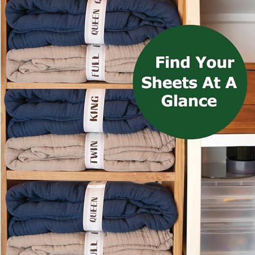 ECOHomes Bed Sheet Organizer Bands 4PCS Cream