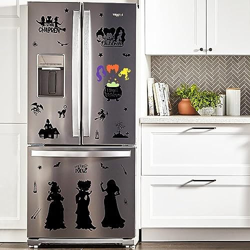 Hocus Pocus Halloween Window Clings Set 91pcs Double-Sided