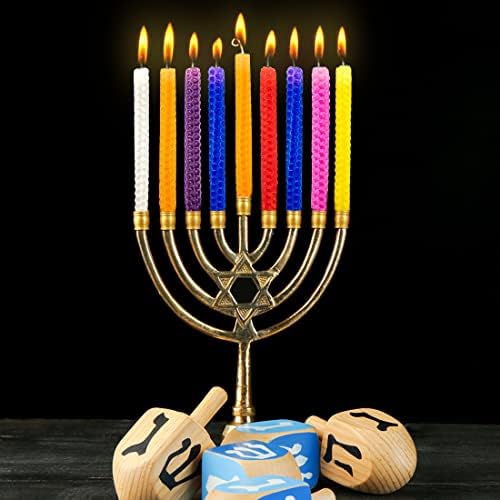 DEYBBY Honeycomb Beeswax Hanukkah Candles - 45 Piece Set