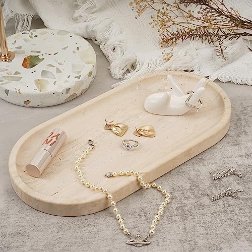 Koville Italian Travertine Vanity Tray 12x6