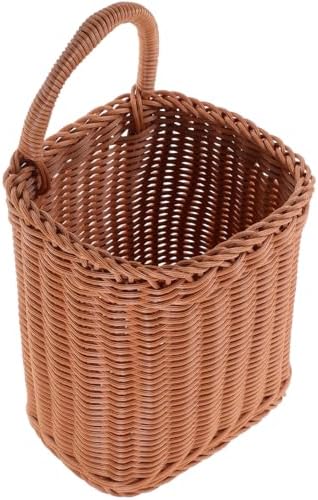 Angoily Hanging Wicker Basket with Rattan Design