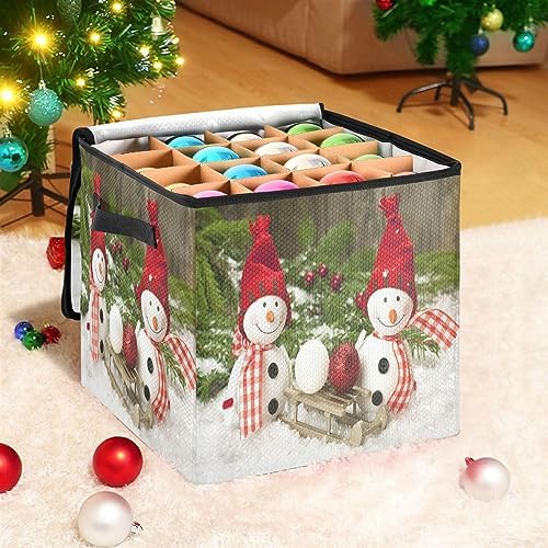 Christmas Snowman Candle Storage Box with Zipper