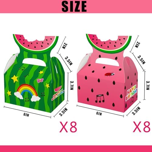 Cartoon Melon Party Goodie Bags 16 Pcs for Kids