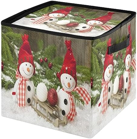 Christmas Snowman Candle Storage Box with Zipper
