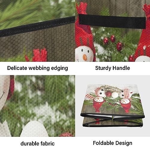 Christmas Snowman Candle Storage Box with Zipper