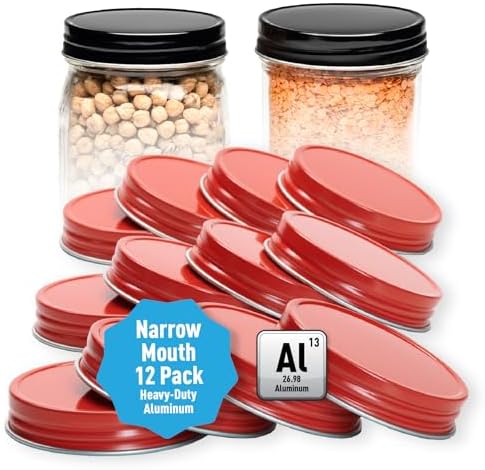 AllSpice 12-Pack Narrow Mouth Aluminum Mason Jar Lids