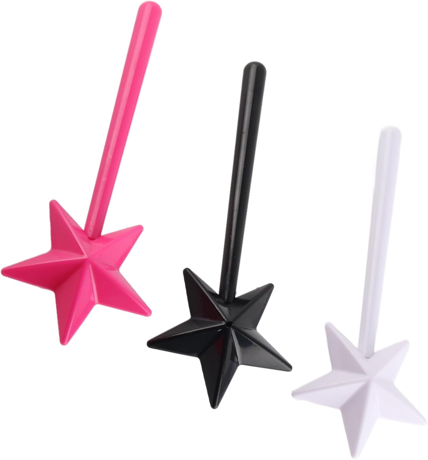 3 Piece Wand Salt and Pepper Shaker Set Black and White