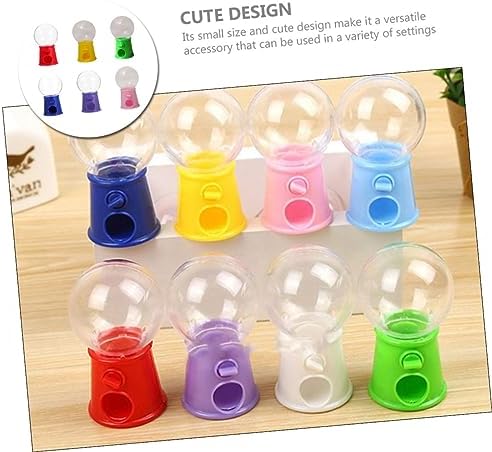 Unomor 6Pcs Mini Gumball Machine Candy Dispenser