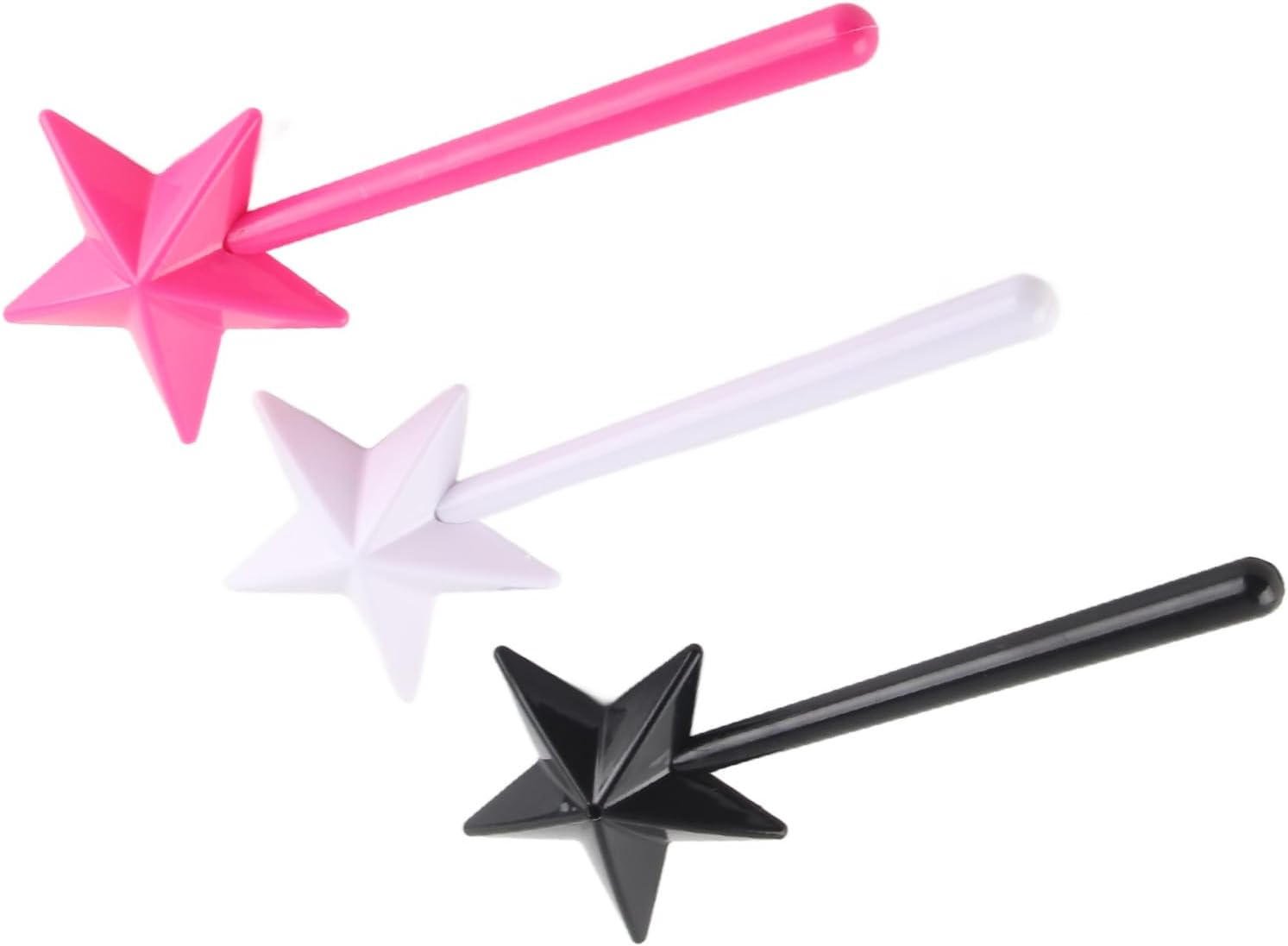 3 Piece Wand Salt and Pepper Shaker Set Black and White