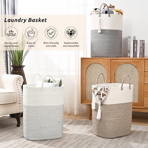 Wenmer Woven Laundry Basket with Beads Tassel