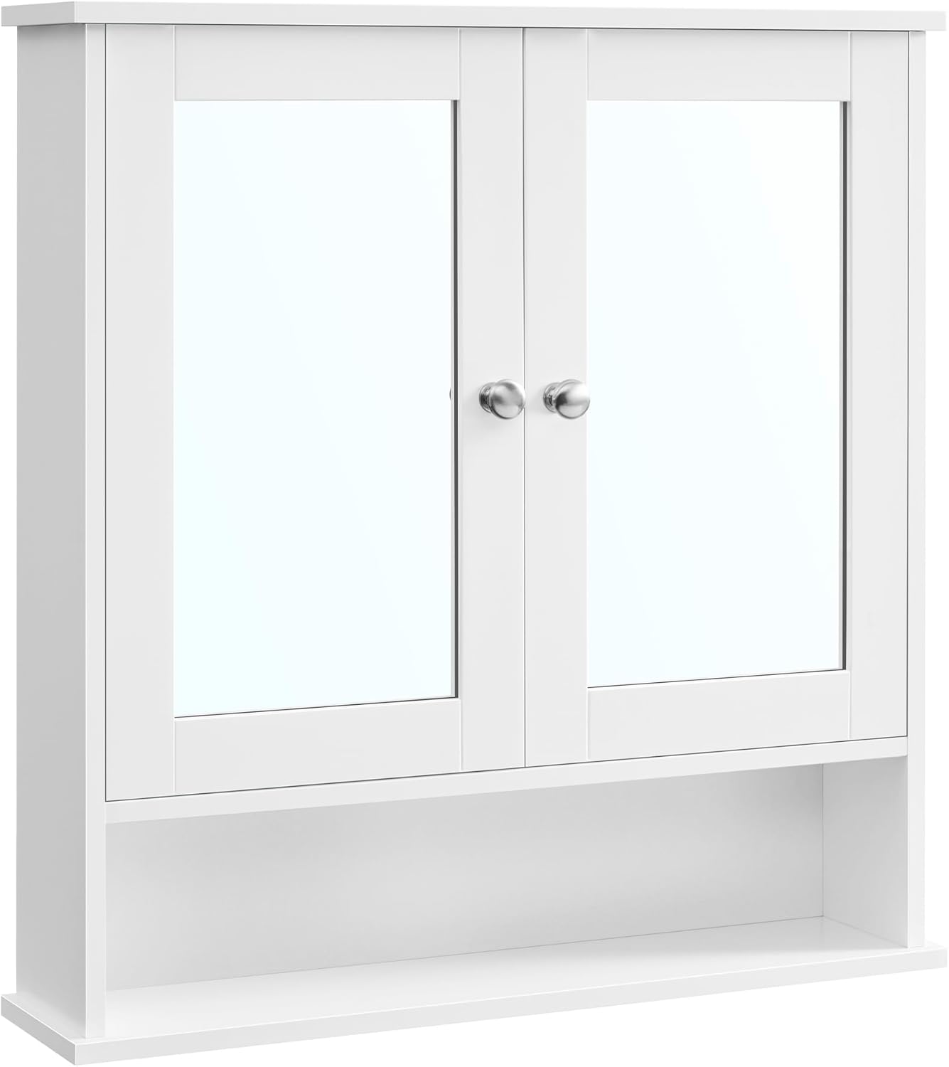 VASAGLE Wall Mounted Bathroom Cabinet with Mirror Doors