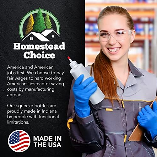 Homestead Choice 7 Pack BPA Free Condiment Squeeze Bottles