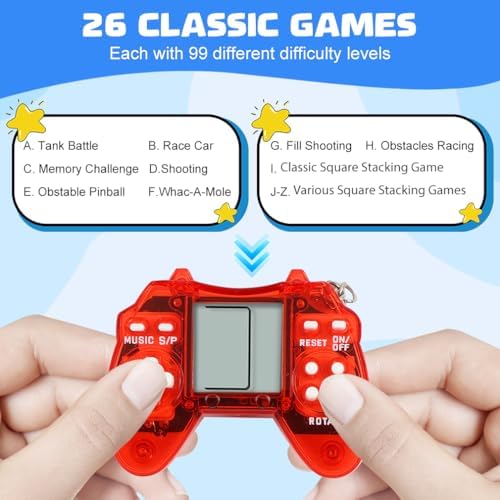 Gorkue 12Pcs Video Game Party Favors Keychain Set