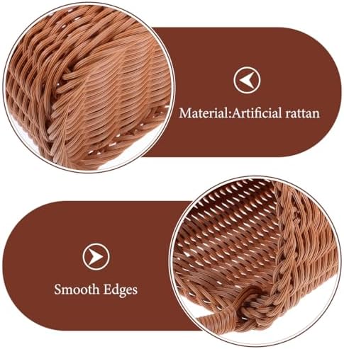 Angoily Hanging Wicker Basket with Rattan Design