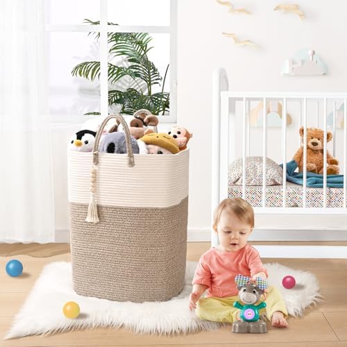 Wenmer Woven Laundry Basket with Beads Tassel