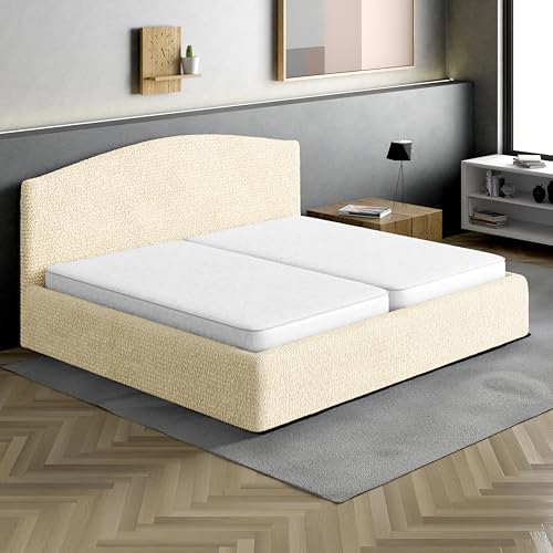 PAULATO Bed Headboard Cover - Cream King