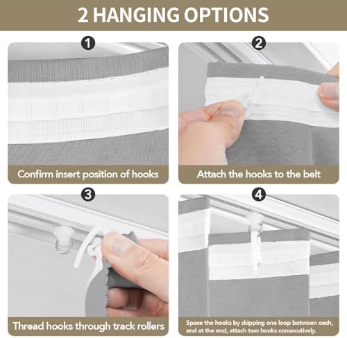 Rinhartex Blackout Accordion Curtain with Track