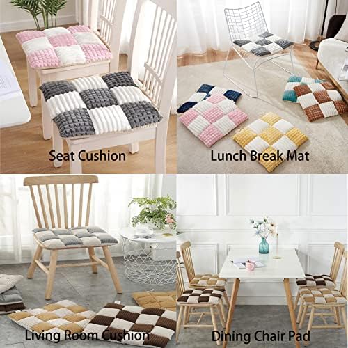 Corduroy Chair Cushions with Ties Set of 2