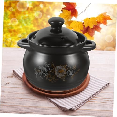 SHOWERORO Ceramic Casserole Pot with Lid