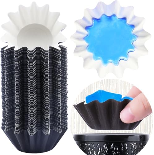 FANDOL Reusable Leakproof Candle Wax Melt Warmers Liners 50pcs Black