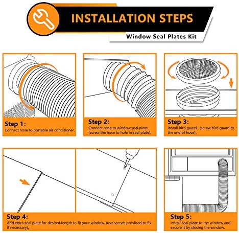 LBG Products Portable AC Window Seal Plates Kit