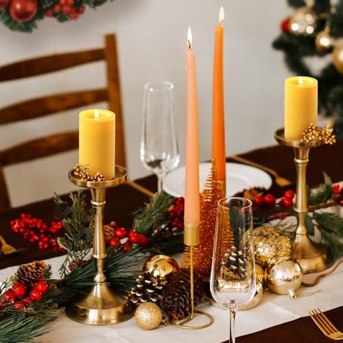 Natural Beeswax Candles 4 Pack with 140 Hours Burn Time