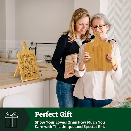 Happy Marriage Cutting Board with Cookbook Stand