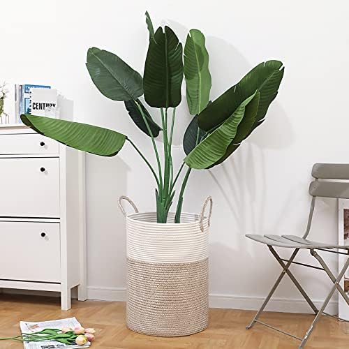 VIPOSCO Large Laundry Hamper with Woven Rope Design