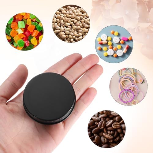 Uxcell 1 Oz Aluminum Tin Cans 20 Pcs Black Travel Size