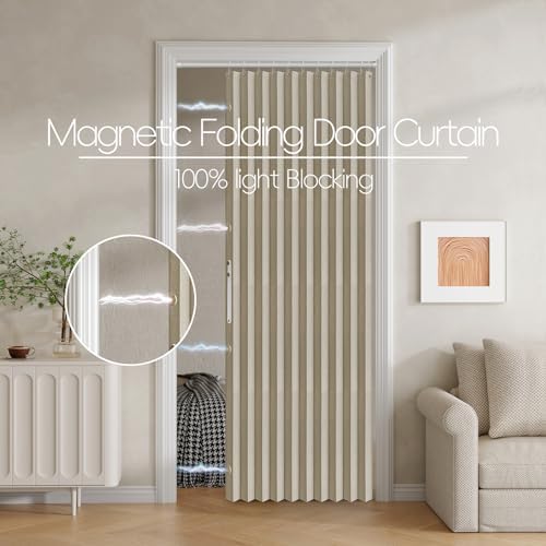 Jilron Blackout Fabric Door Curtain with Magnetic Closure