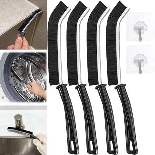 4 Pcs Hard Bristle Crevice Cleaning Brush Set