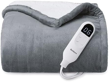 Bedsure Heated Throw Blanket with 6 Heating Levels