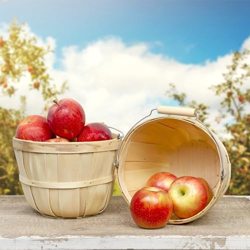 Cornucopia Brands Round Wooden Baskets 2-Pack Natural