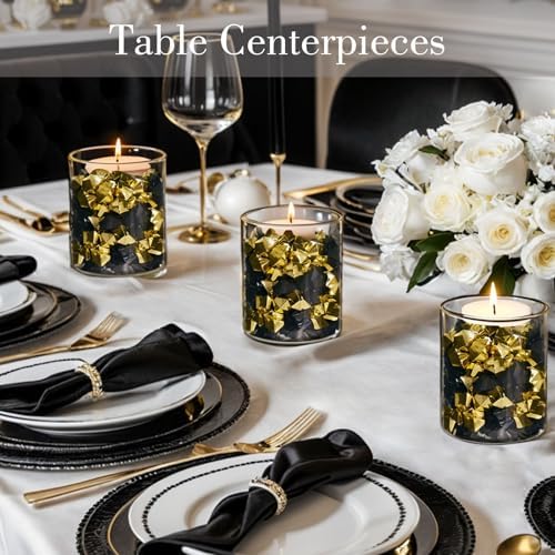 DomeStar Black Fake Ice Rocks 150PCS Vase Fillers