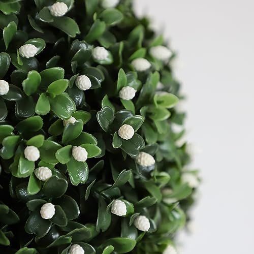 Momoplant 2 Pack 35 Inch Artificial Triple Topiary Ball White