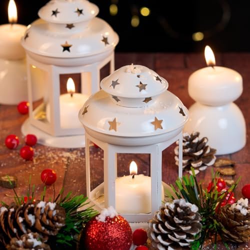 48 Pack White Floating Candles 3 Inch Unscented